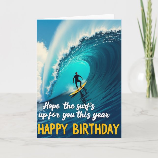 Adventure Birthday Wave Card (Front)