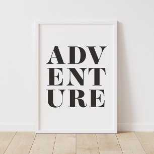 Adventure Black and White Kids Room Decor