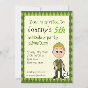 Adventure boy birthday print invitations