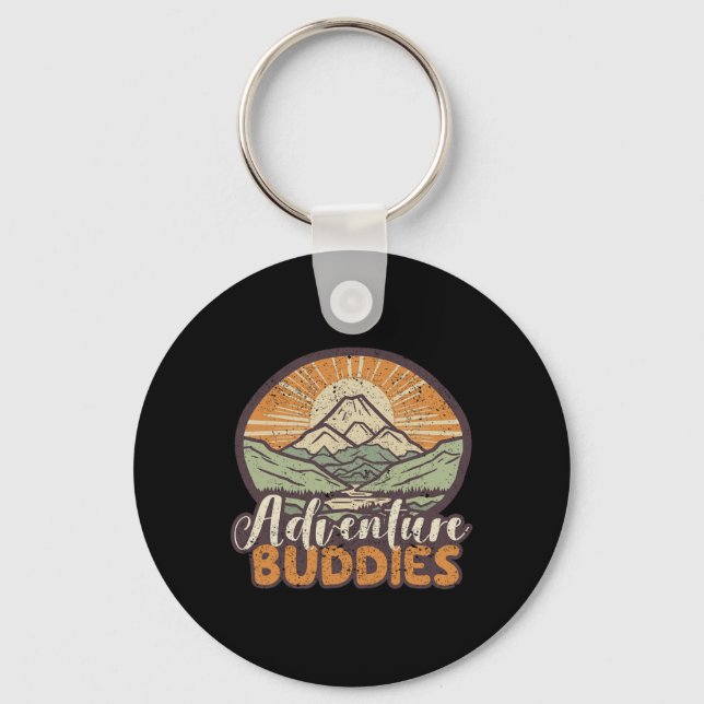 Adventure Buddies Couples Funny Hiking Adventure M Key Ring (Front)