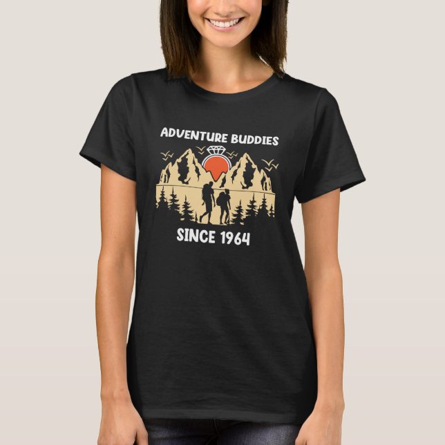 Adventure Buddies Since 1964 Hiking Partner T-Shirt (Front)