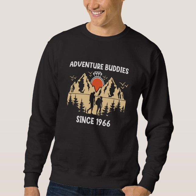 Adventure Buddies Since 1966 Hiking Partner Sweatshirt (Front)