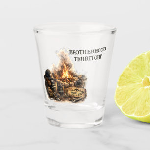 Adventure Cabin Trip Bachelor Party Rustic Camping Shot Glass