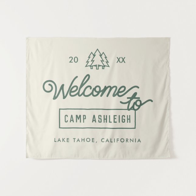 Adventure Camp Bachelorette Tapestry (Front (Horizontal))