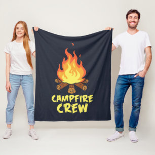 Adventure Campfire Crew Family Vacation Fleece Blanket
