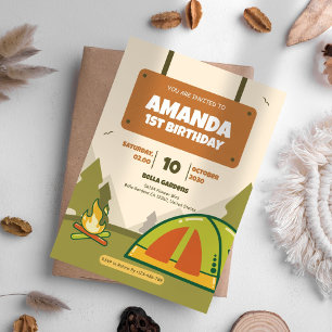 Adventure Camping Birthday Invitation