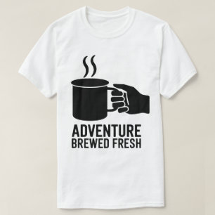 Adventure Coffee Mug Logo Outdoor Camping Design T-Shirt