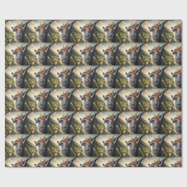 Adventure Corgi Wrapping Paper (Flat)