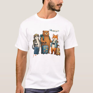 Adventure Crew Cute Traveling Animals T-Shirt