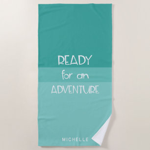 Adventure Custom Script   Monogram Beach Towel