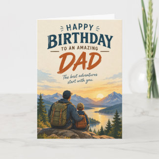 Adventure Dad Happy Birthday Greeting Card