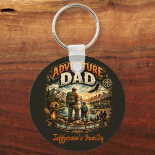 Adventure Dad Shirt – Vintage Outdoor Camping  Key Ring