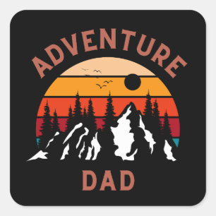 Adventure Dad Square Sticker