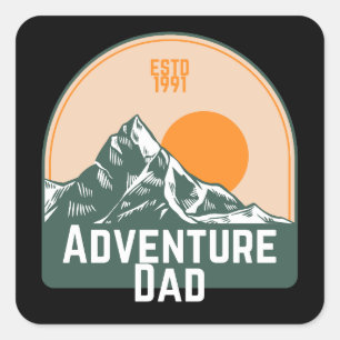 Adventure Dad Square Sticker