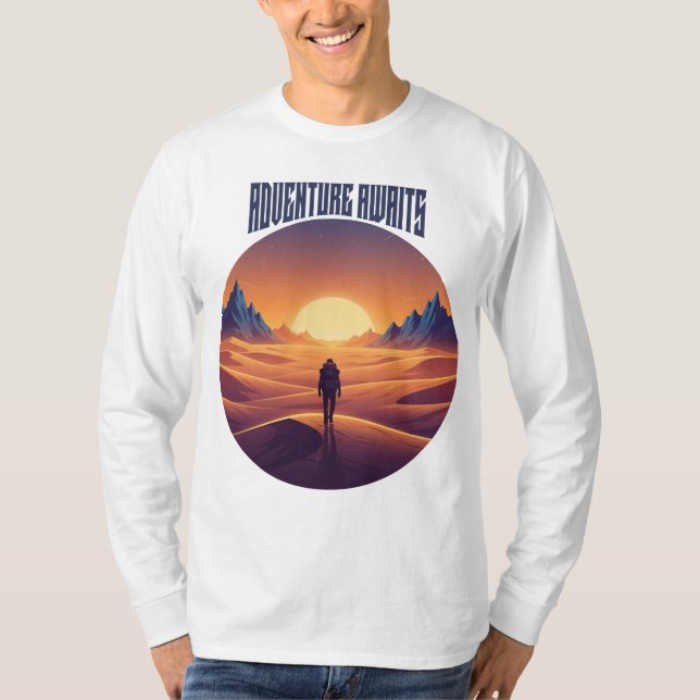 Adventure Desert Tee — Chasing Dunes & Desert Sky (Front)