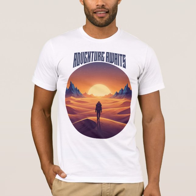 Adventure Desert Tee — Chasing Dunes & Desert Sky (Front)