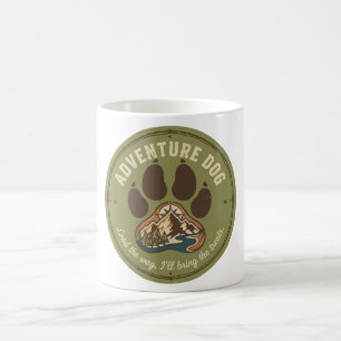 Adventure Dog Hiking Retro Badge - Lead The Way Coffee Mug