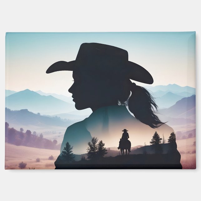 Adventure Double Exposure Oudoors Nature Escape Magnet (Front)