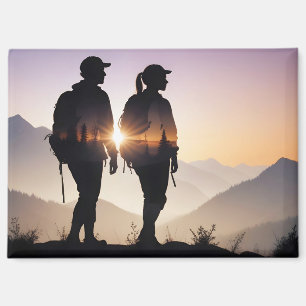 Adventure Double Exposure outdoors Nature Escape Magnet