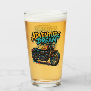Adventure Dream Ride / Vintage Chopper Motorcycle Glass