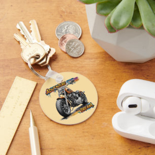 Adventure Dream Ride – Vintage Chopper Motorcycle  Key Ring