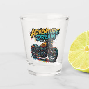 Adventure Dream Ride / Vintage Chopper Motorcycle Shot Glass