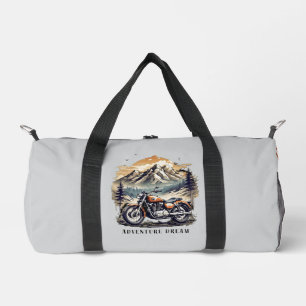 Adventure Dream: Vintage Legend Bike Road trip Duffle Bag