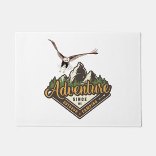 Adventure Eagle Hiking Mountains Doormat