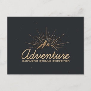 Adventure Explore Dream Discover Typography Postcard
