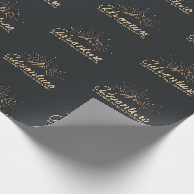 Adventure Explore Dream Discover Typography Wrapping Paper (Corner)