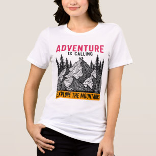 Adventure Explore Mountains Design Tri-Blend Shirt