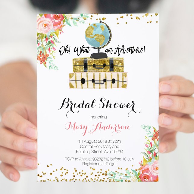 Adventure Floral Bridal Shower Invitation (Creator Uploaded)