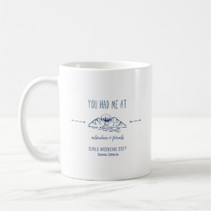 Adventure + Friends Girls Weekend Getaway Custom Coffee Mug