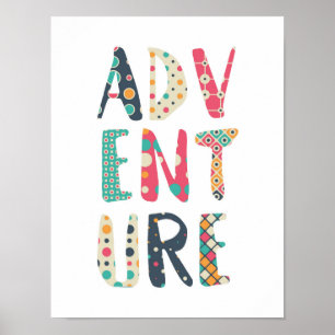 Adventure   Fun Pattern Poster
