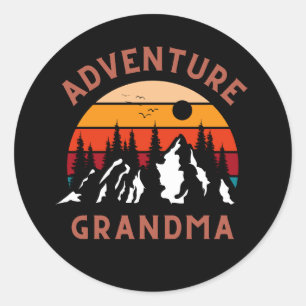 Adventure Grandma Classic Round Sticker