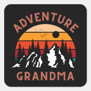 Adventure Grandma Square Sticker
