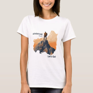 Adventure Hiking, Adventure Awaits, Let’s Go! T-Shirt