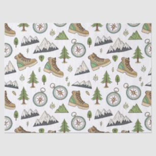 Adventure Hiking Seamless Pattern Tissue Paper
