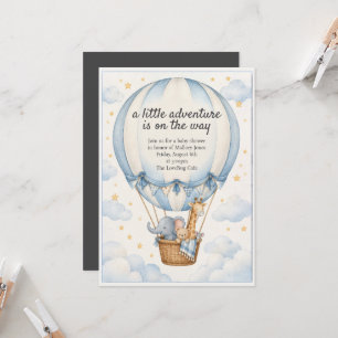 Adventure Hot Air Balloon Baby Shower Invitation