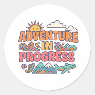 Adventure in Progress Travel Sticker