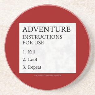 Adventure Instructions Coaster