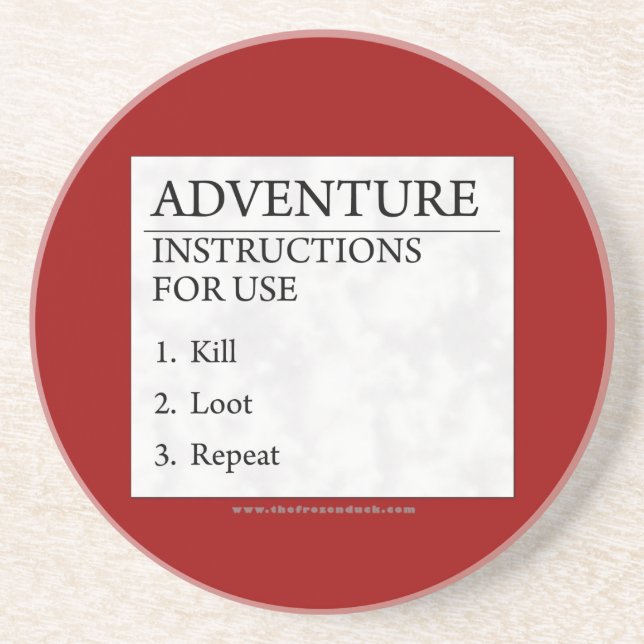 Adventure Instructions Coaster (Front)