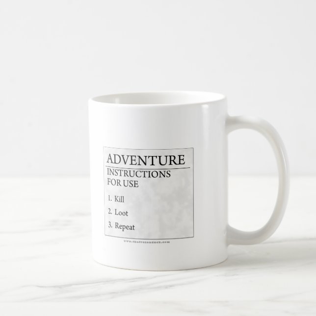 Adventure Instructions Coffee Mug (Right)