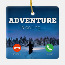 Adventure is Calling Cellphone Screen Winter Scene