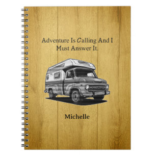 Adventure Is Calling I Must Answer Explore Outdoor Notebook