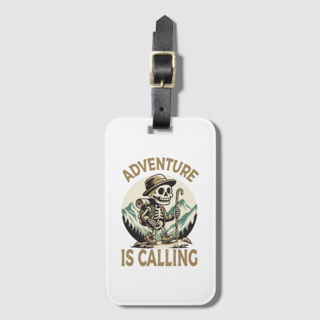 Adventure is calling luggage tag (Front Vertical)
