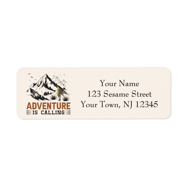 Adventure Is Calling Return Address Label (Front)