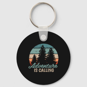 Adventure Is Calling Travel Mountain Hiking Hiker Key Ring