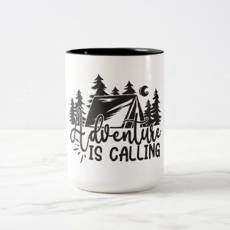 Adventure Is Calling Two-Tone Coffee Mug