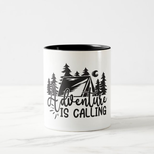 Adventure Is Calling Two-Tone Coffee Mug (Center)